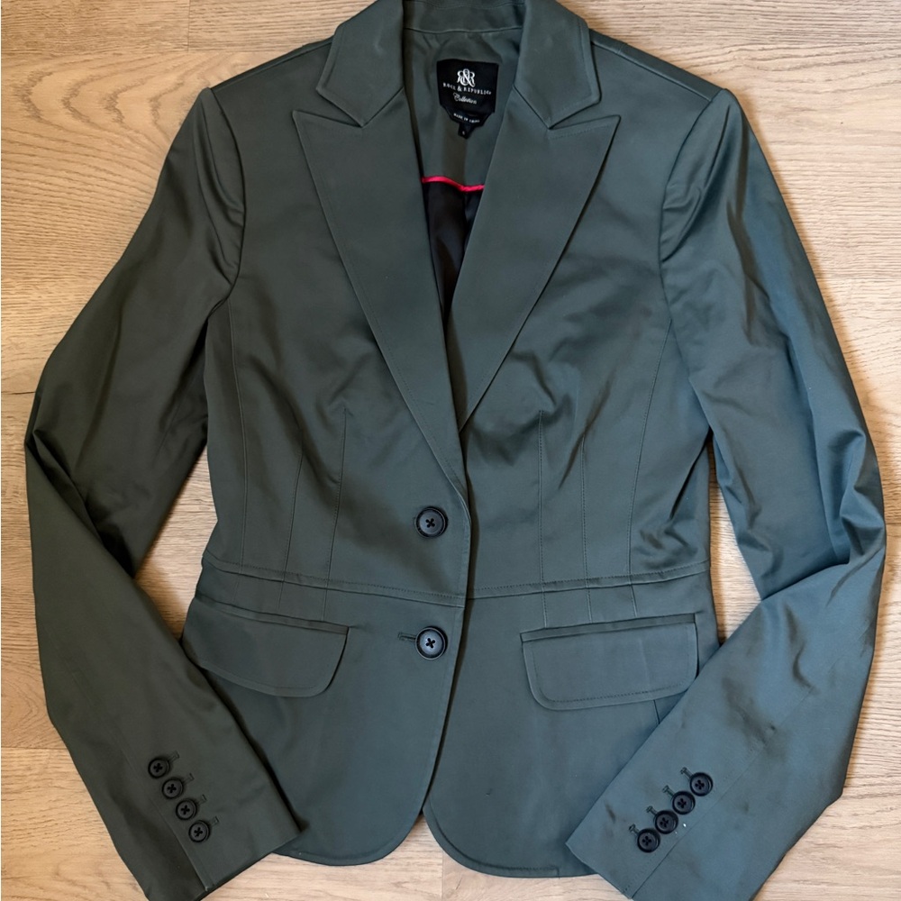Rock & Republic Collection Green Tailored Blazer